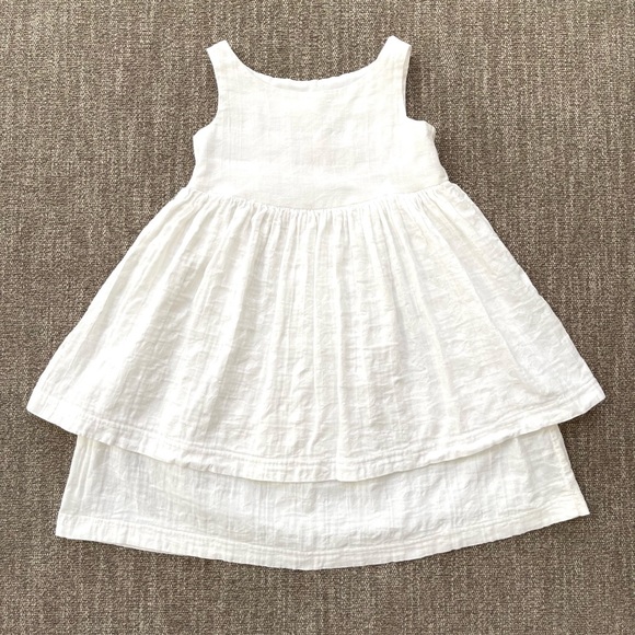 Chocolate Soup toddler girls white tiered dress